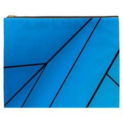 Technical Line Blue Black Cosmetic Bag (xxxl)  by Mariart