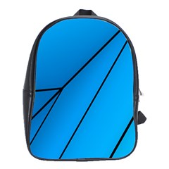 Technical Line Blue Black School Bags (xl)  by Mariart