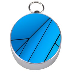 Technical Line Blue Black Silver Compasses by Mariart