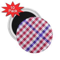 Webbing Wicker Art Red Bluw White 2 25  Magnets (10 Pack) 