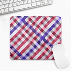 Webbing Wicker Art Red Bluw White Large Mousepads by Mariart