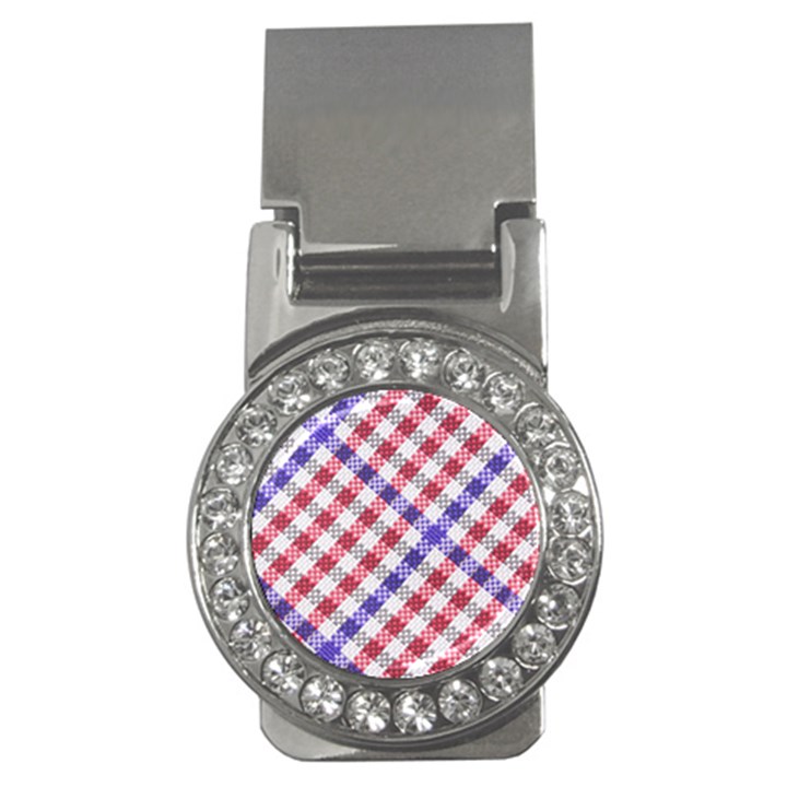 Webbing Wicker Art Red Bluw White Money Clips (CZ) 