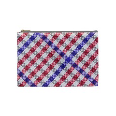 Webbing Wicker Art Red Bluw White Cosmetic Bag (medium)  by Mariart