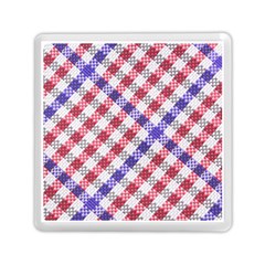 Webbing Wicker Art Red Bluw White Memory Card Reader (square)  by Mariart