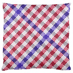 Webbing Wicker Art Red Bluw White Large Cushion Case (two Sides)