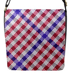 Webbing Wicker Art Red Bluw White Flap Messenger Bag (s) by Mariart