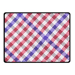 Webbing Wicker Art Red Bluw White Double Sided Fleece Blanket (small) 