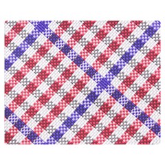 Webbing Wicker Art Red Bluw White Double Sided Flano Blanket (medium)  by Mariart