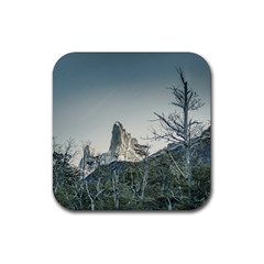 Fitz Roy Mountain, El Chalten Patagonia   Argentina Rubber Coaster (square)  by dflcprints