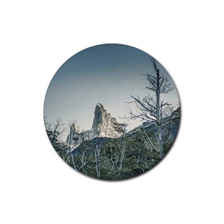 Fitz Roy Mountain, El Chalten Patagonia   Argentina Rubber Coaster (Round) 