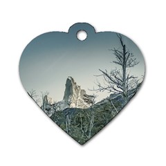 Fitz Roy Mountain, El Chalten Patagonia   Argentina Dog Tag Heart (two Sides) by dflcprints