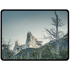 Fitz Roy Mountain, El Chalten Patagonia   Argentina Fleece Blanket (large)  by dflcprints