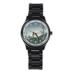 Fitz Roy Mountain, El Chalten Patagonia   Argentina Stainless Steel Round Watch by dflcprints