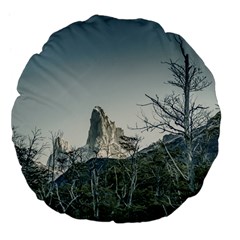 Fitz Roy Mountain, El Chalten Patagonia   Argentina Large 18  Premium Flano Round Cushions by dflcprints