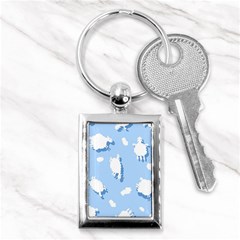 Vector Sheep Clouds Background Key Chains (rectangle)  by Nexatart