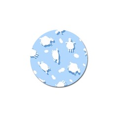 Vector Sheep Clouds Background Golf Ball Marker by Nexatart