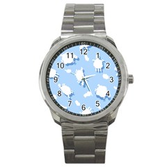 Vector Sheep Clouds Background Sport Metal Watch by Nexatart