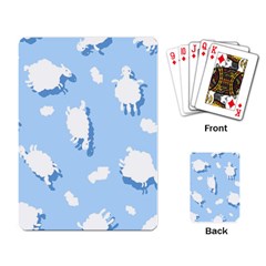 Vector Sheep Clouds Background Playing Card by Nexatart