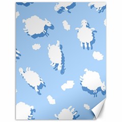 Vector Sheep Clouds Background Canvas 12  X 16   by Nexatart