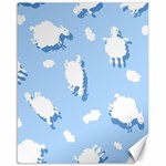 Vector Sheep Clouds Background Canvas 16  x 20   15.75 x19.29  Canvas - 1