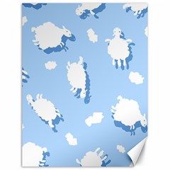 Vector Sheep Clouds Background Canvas 18  X 24   by Nexatart