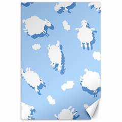 Vector Sheep Clouds Background Canvas 20  X 30   by Nexatart