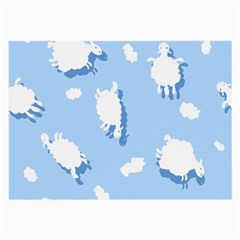 Vector Sheep Clouds Background Large Glasses Cloth by Nexatart