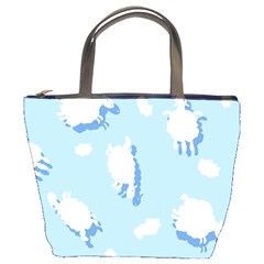 Vector Sheep Clouds Background Bucket Bags by Nexatart