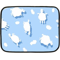 Vector Sheep Clouds Background Double Sided Fleece Blanket (mini)  by Nexatart