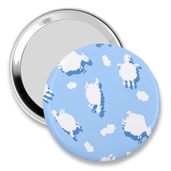 Vector Sheep Clouds Background 3  Handbag Mirrors by Nexatart