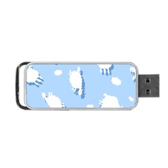 Vector Sheep Clouds Background Portable Usb Flash (one Side) by Nexatart