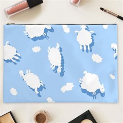 Vector Sheep Clouds Background Cosmetic Bag (xxl)  by Nexatart