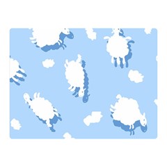 Vector Sheep Clouds Background Double Sided Flano Blanket (mini)  by Nexatart