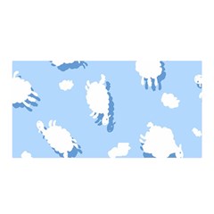 Vector Sheep Clouds Background Satin Wrap