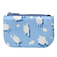 Vector Sheep Clouds Background Large Coin Purse by Nexatart