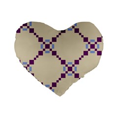 Pattern Background Vector Seamless Standard 16  Premium Flano Heart Shape Cushions