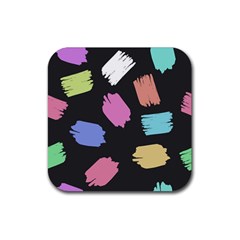 Many Colors Pattern Seamless Rubber Coaster (square)  by Nexatart