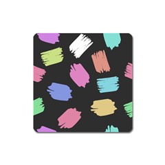 Many Colors Pattern Seamless Square Magnet by Nexatart