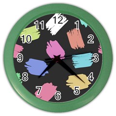 Many Colors Pattern Seamless Color Wall Clocks by Nexatart