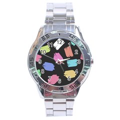 Many Colors Pattern Seamless Stainless Steel Analogue Watch by Nexatart