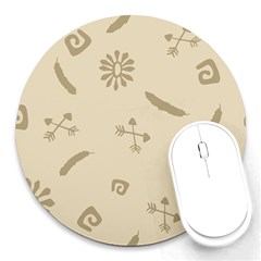 Pattern Culture Seamless American Round Mousepads by Nexatart