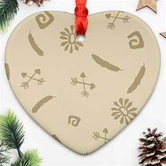 Pattern Culture Seamless American Heart Ornament (two Sides) by Nexatart