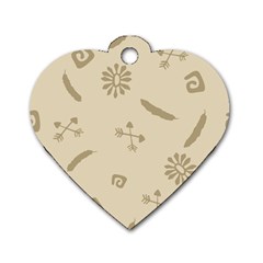 Pattern Culture Seamless American Dog Tag Heart (two Sides) by Nexatart