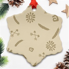 Pattern Culture Seamless American Snowflake Ornament (two Sides) by Nexatart