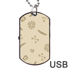 Pattern Culture Seamless American Dog Tag Usb Flash (two Sides) by Nexatart