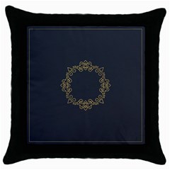 Monogram Vector Logo Round Throw Pillow Case (black) by Nexatart