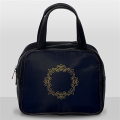 Monogram Vector Logo Round Classic Handbags (one Side)