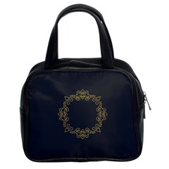 Monogram Vector Logo Round Classic Handbags (2 Sides) by Nexatart