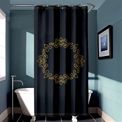 Monogram Vector Logo Round Shower Curtain 36  X 72  (stall)  by Nexatart