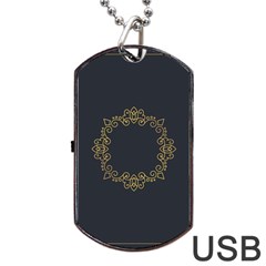 Monogram Vector Logo Round Dog Tag Usb Flash (two Sides) by Nexatart